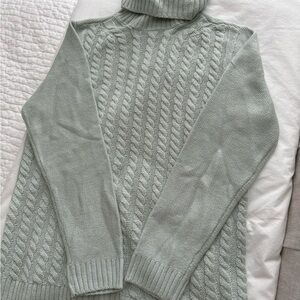 Croft & Barrow  Mint green turtle neck sweater.